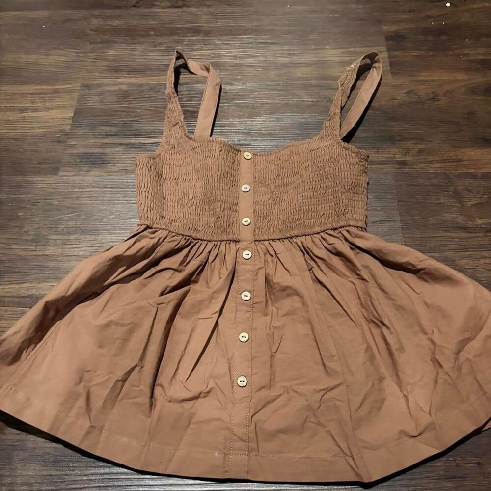 Brand New Women's Brown Babydoll Top